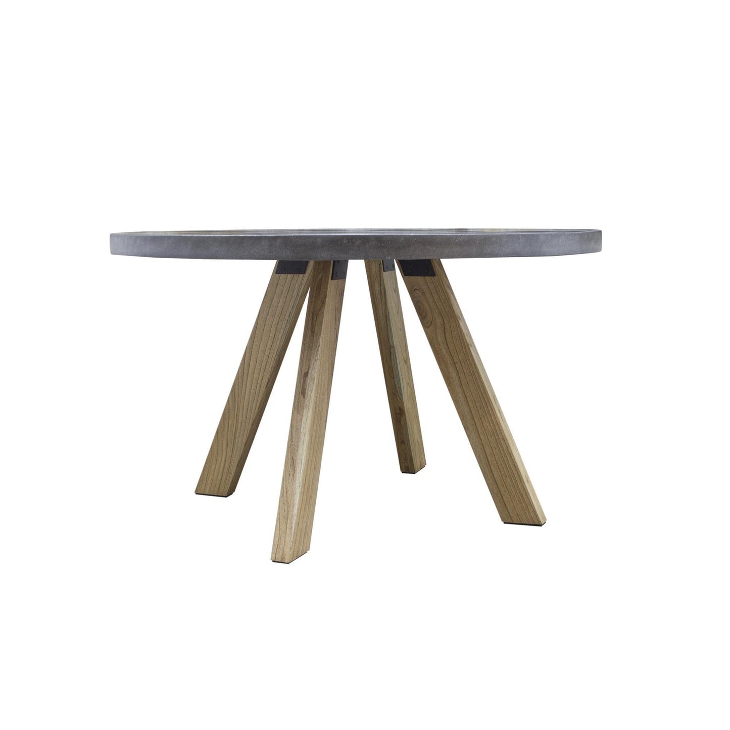 Alesund 4 Seater Small Round Dining Table Composite Grey