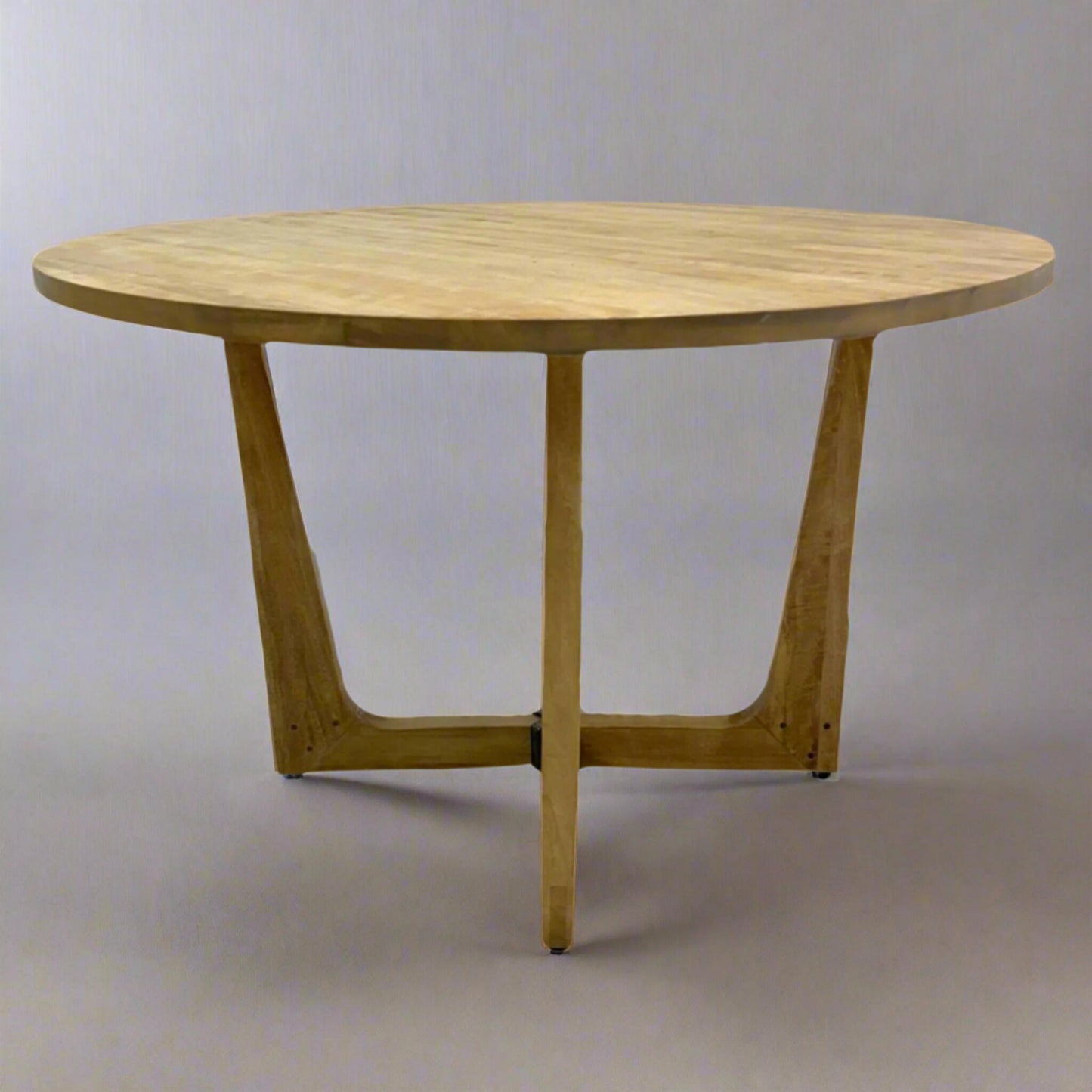 Berlin 4 Seater Round Dining Table Mango Wood side view