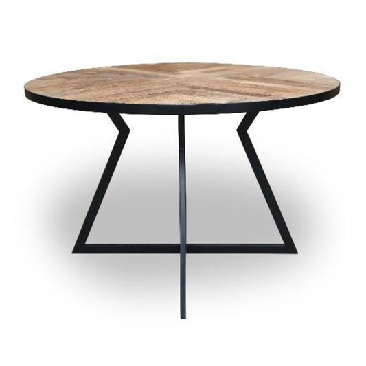 Bordeaux 4 Seater Round Dining Table Reclaimed Wood