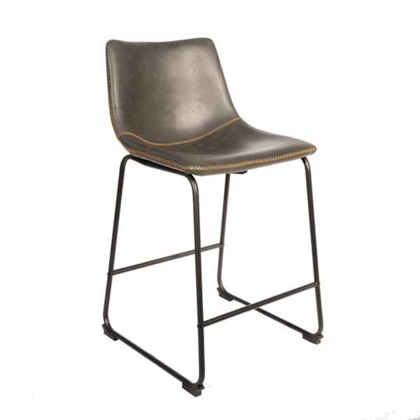 Cortona Counter Stool Vegan Leather Steel Grey