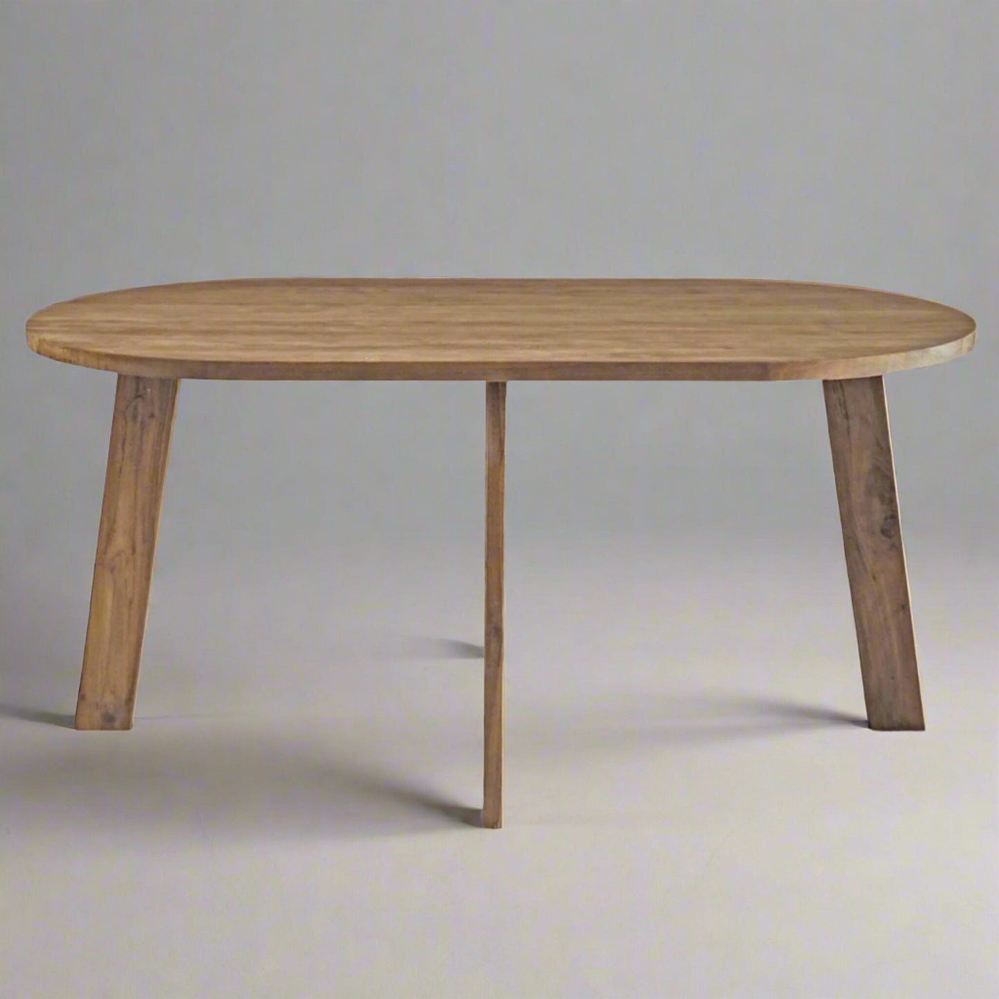 Esbjerg 4 Seater Oval Dining Table Teak side view