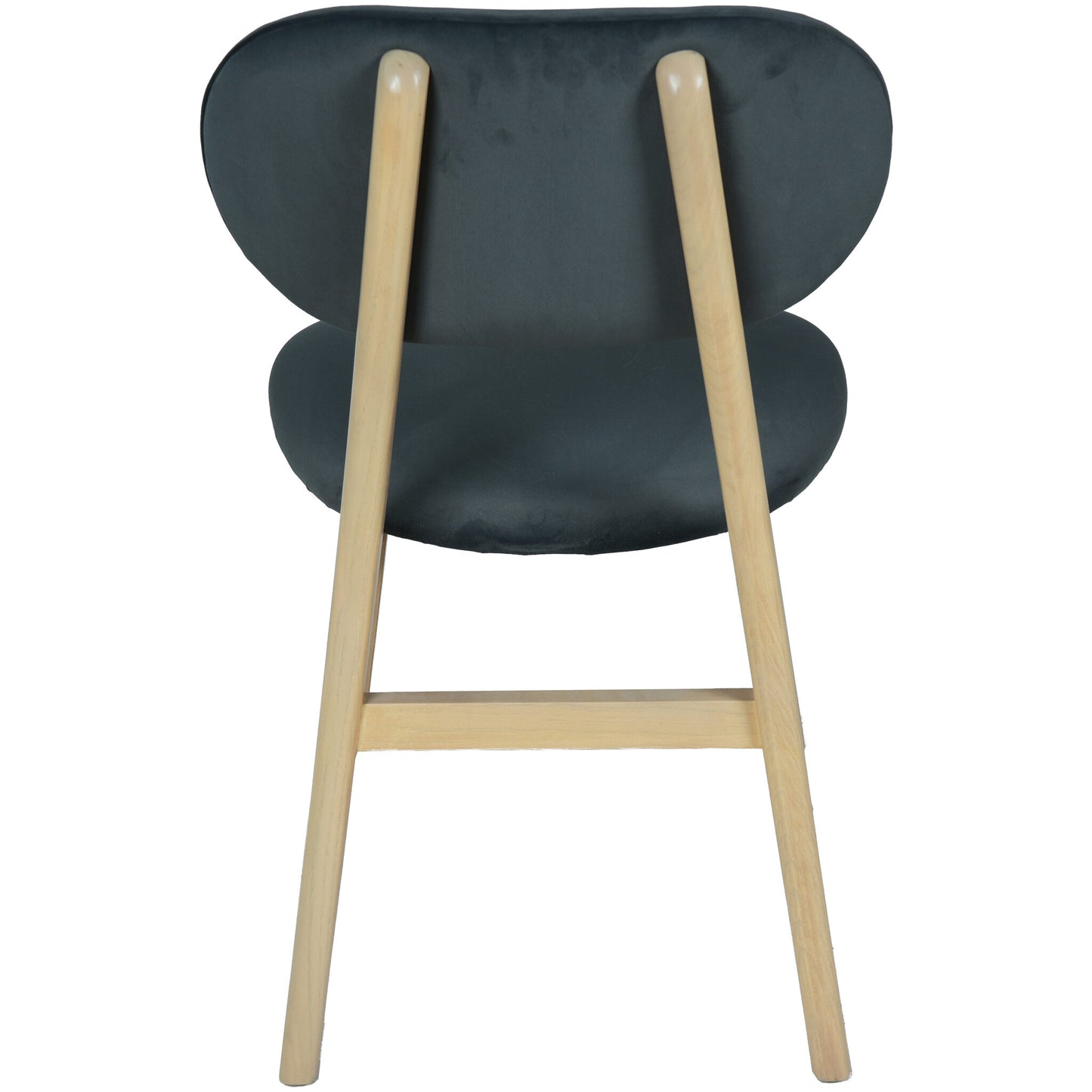 Farstad Dining Chair Oak Dark Grey Fabric back