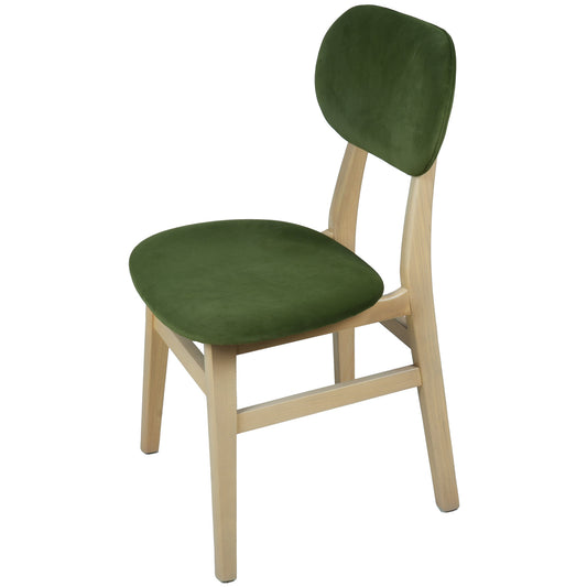 Farstad Dining Chair Oak Green Fabric