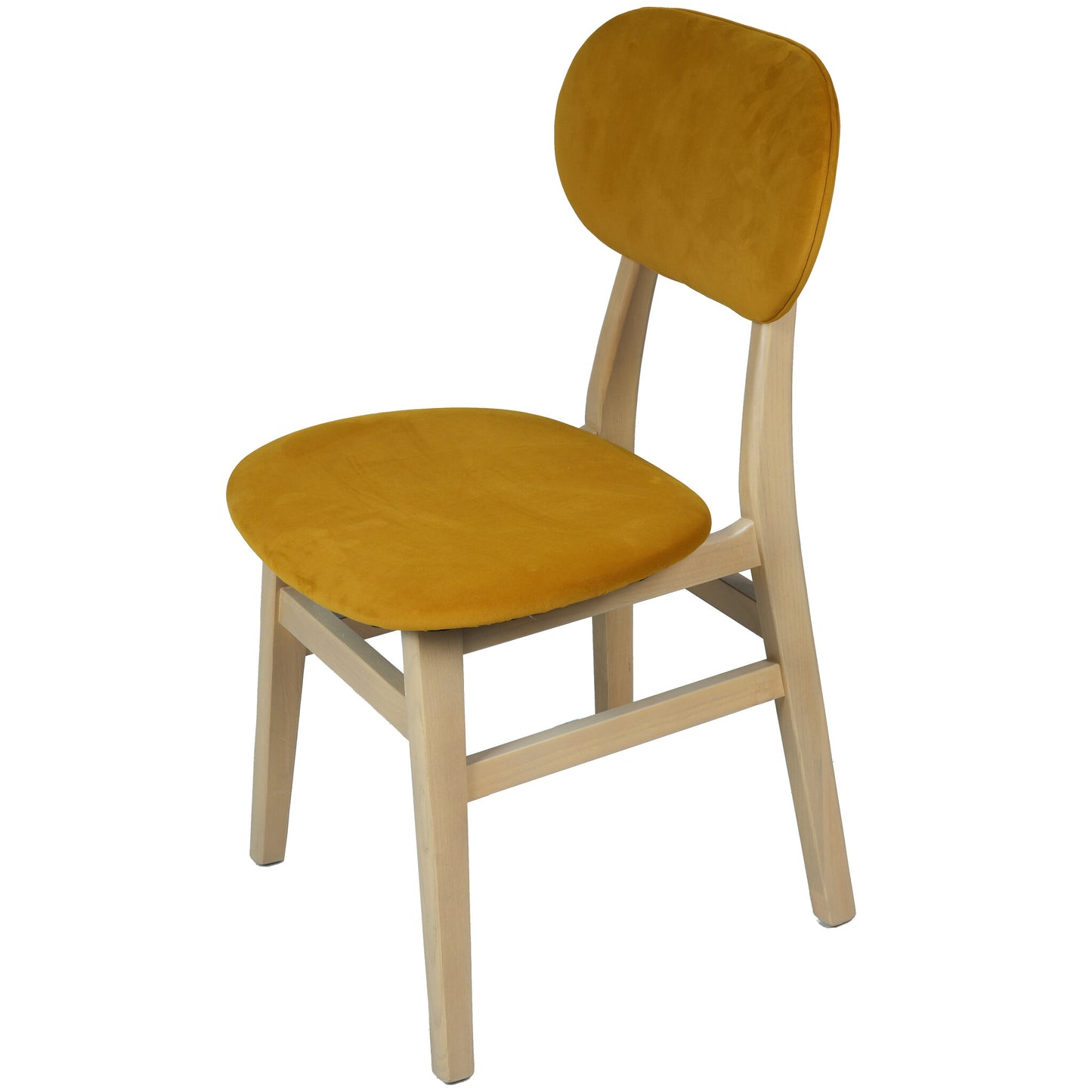 Farstad Dining Chair Oak Mustard Yellow Fabric
