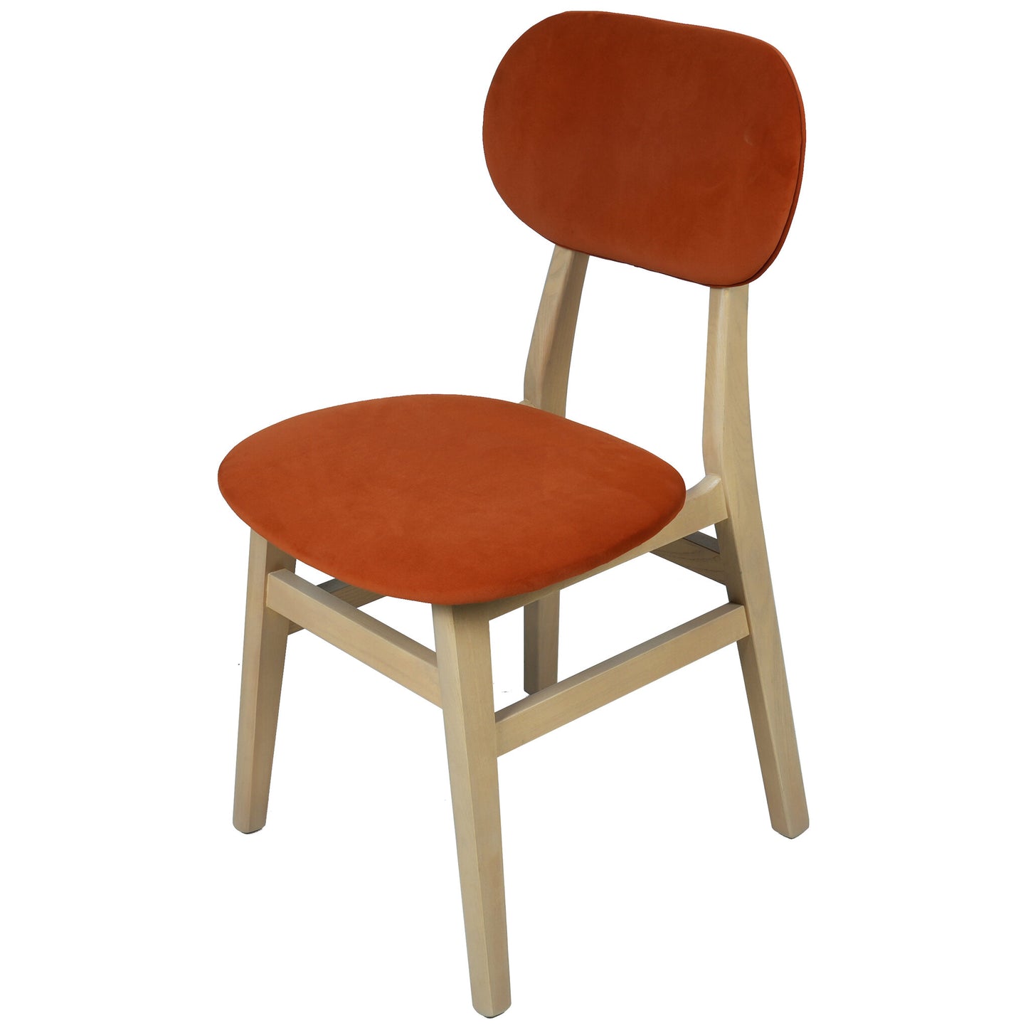 Farstad Dining Chair Oak Rust Orange Fabric