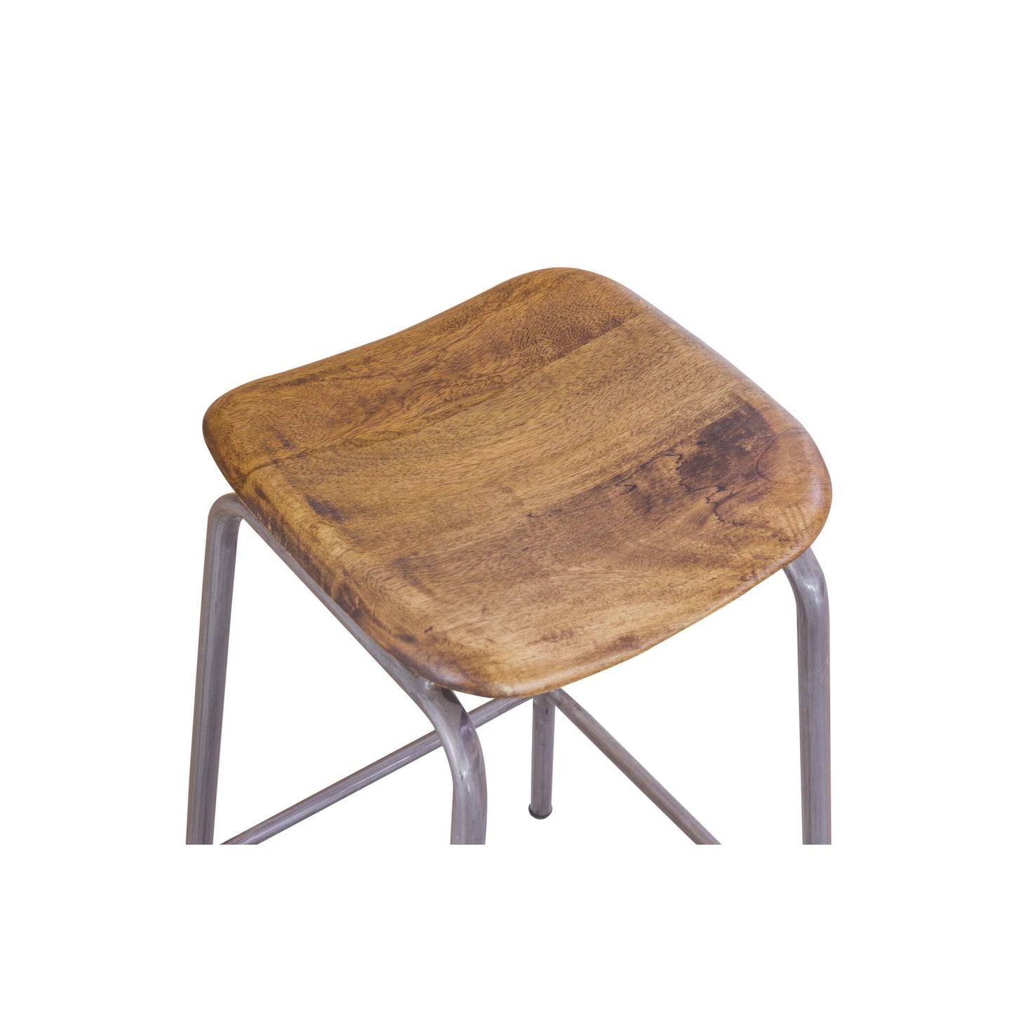 Hudson Counter Stool Mango Wood Steel seat