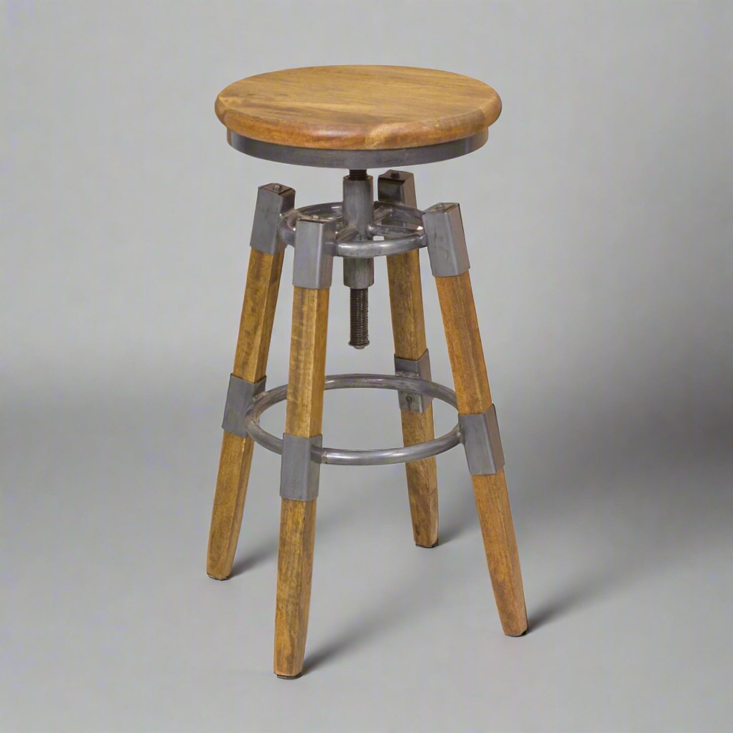 Hudson Height Adjustable Swivel Stool With Square Legs in studio