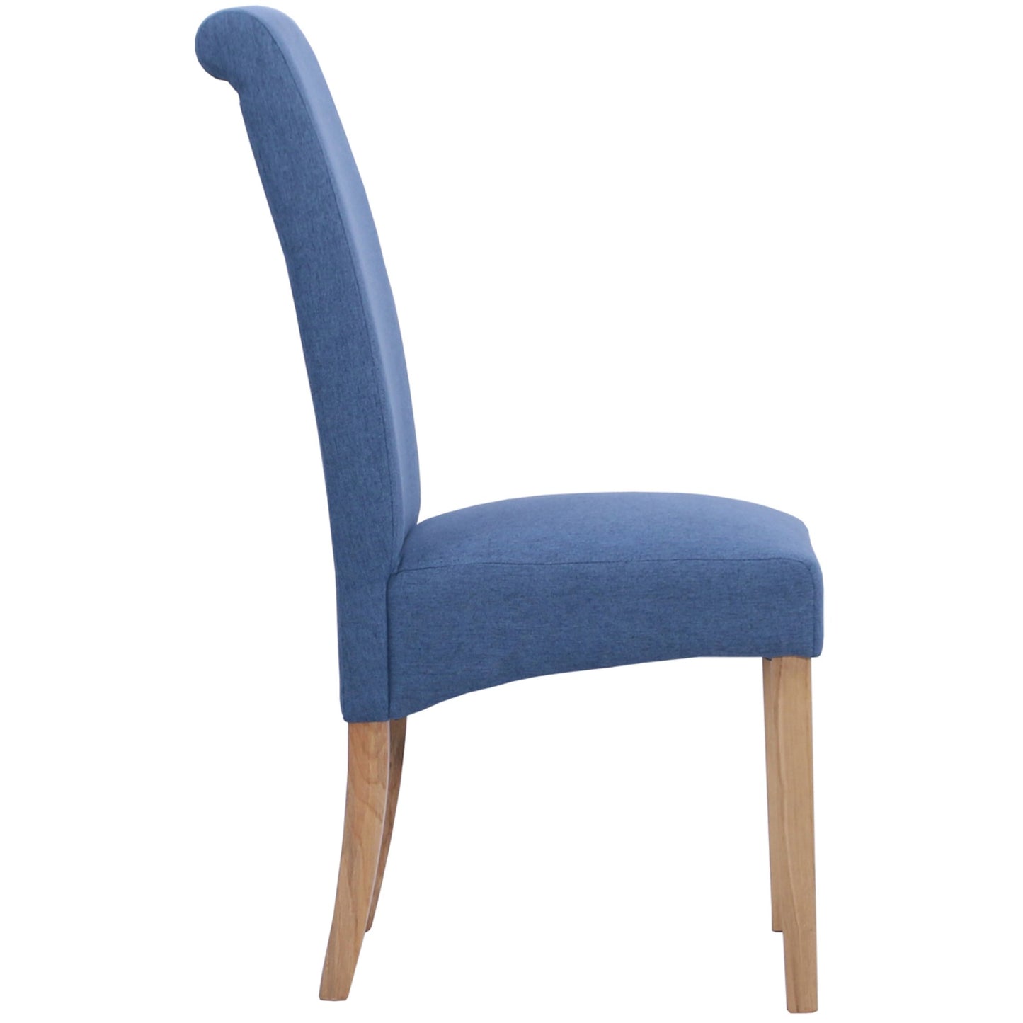 Inver Dining Chair Oak Blue side