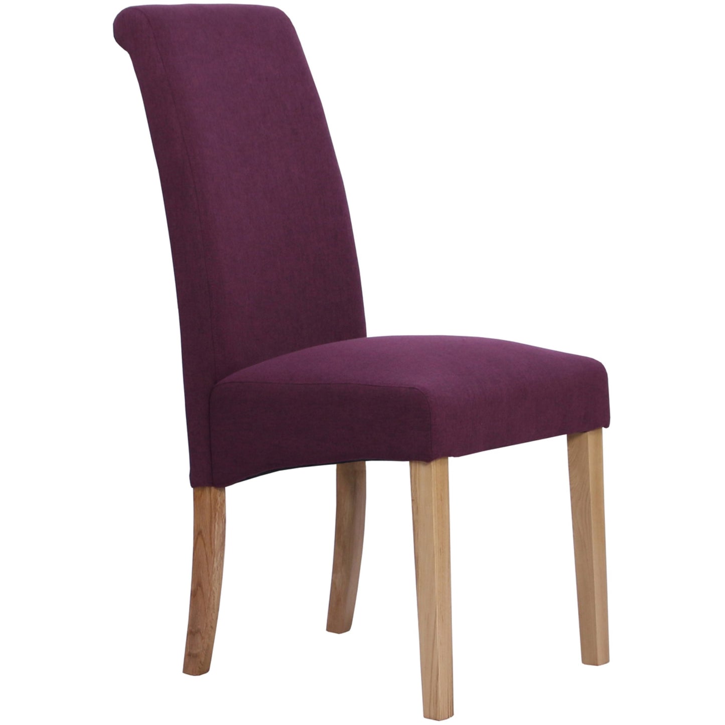 Inver Dining Chair Oak Maroon