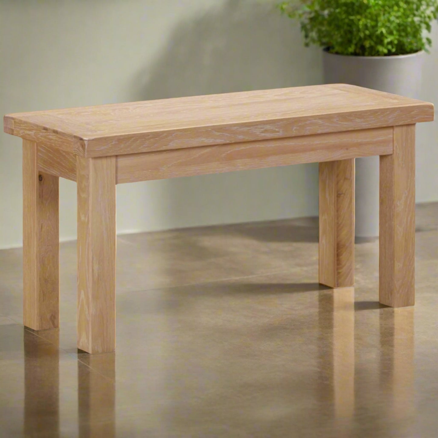 Killington 90cm Small Dining Bench Oak in studio