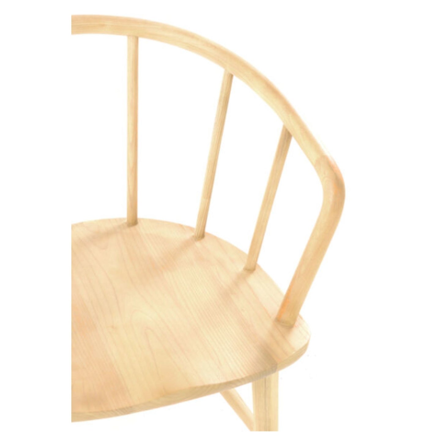 Malmo Curved Spindle Back Dining Chair Sungkai Wood back detail