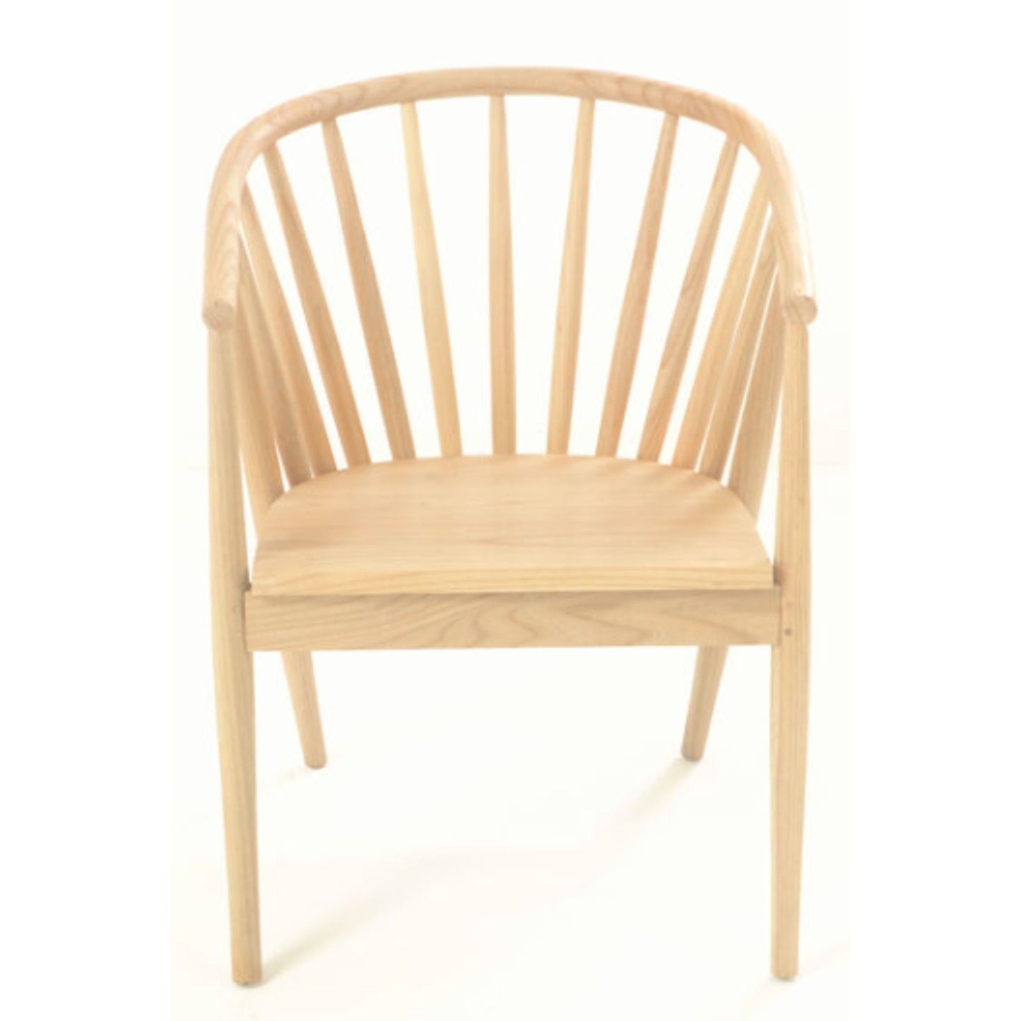 Malmo Round Tub Dining Chair Sungkai Wood front