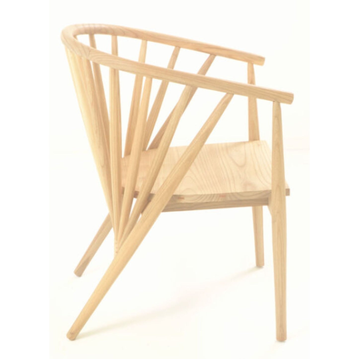 Malmo Round Tub Dining Chair Sungkai Wood side