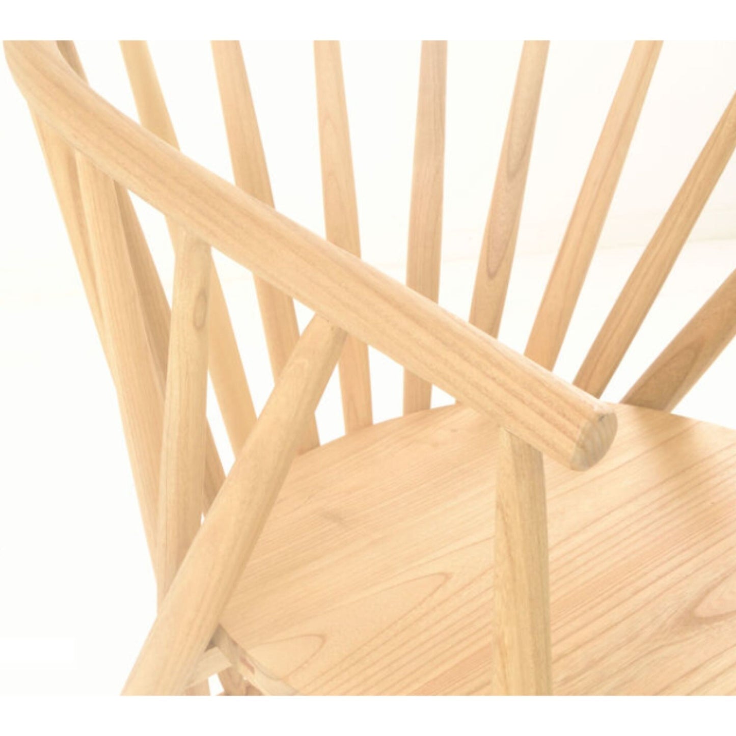 Malmo Round Tub Dining Chair Sungkai Wood back detail