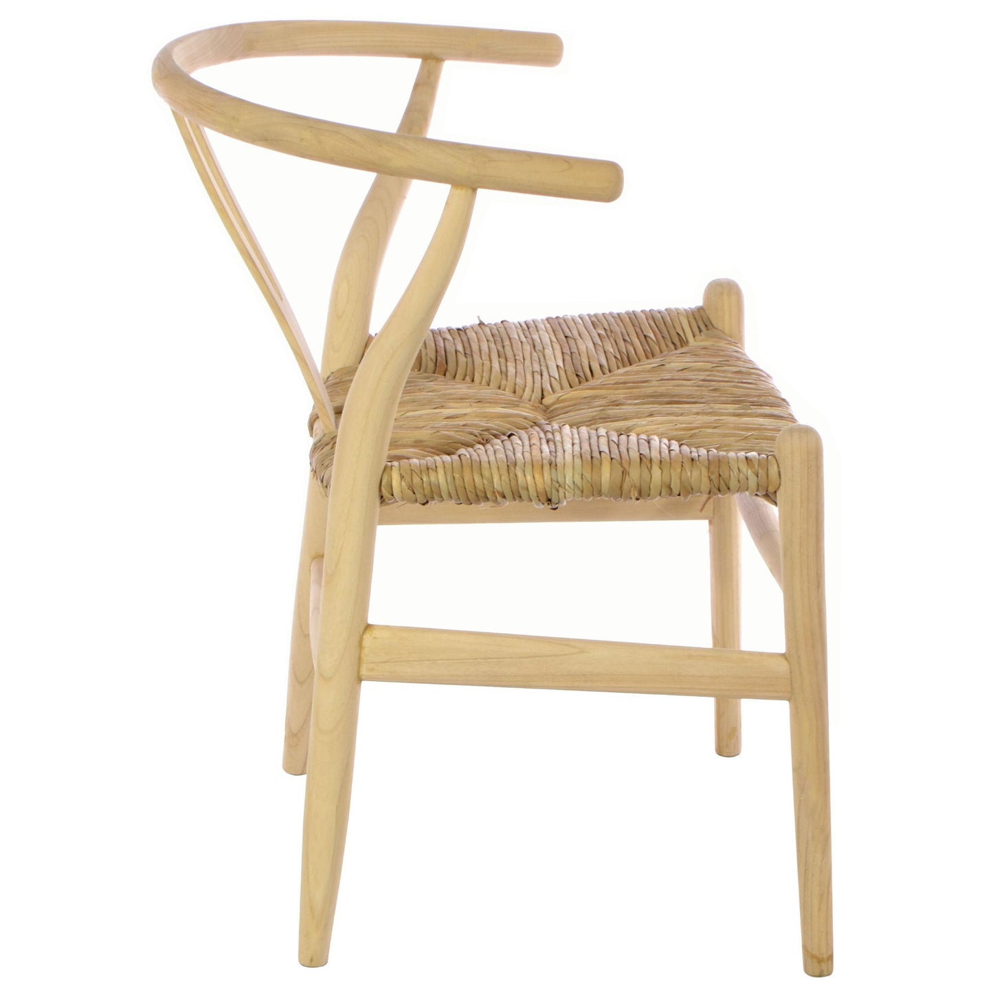 Malmo Wishbone Dining Chair With Rush Seat Sungkai Wood Scandinavian style side