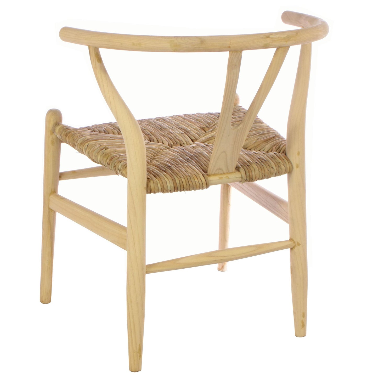 Malmo Wishbone Dining Chair With Rush Seat Sungkai Wood Scandinavian style back