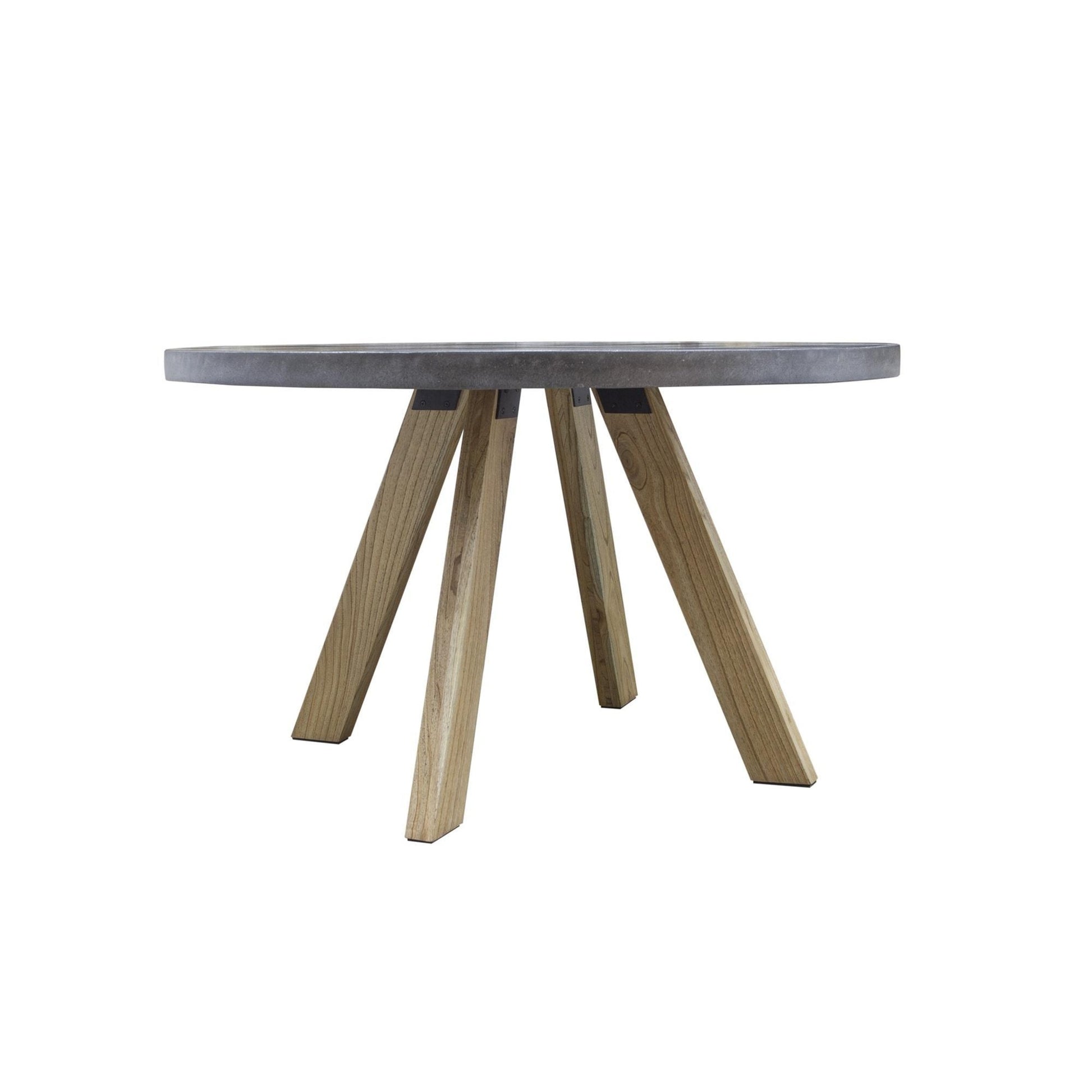 Alesund 4 Seater Small Round Dining Table Composite Grey