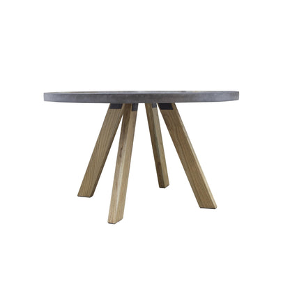 Alesund 4 Seater Small Round Dining Table Composite Grey