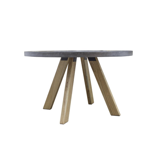 Alesund 4 Seater Small Round Dining Table Composite Grey