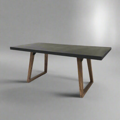 Alesund 6 Seater Dining Table Composite Grey in studio