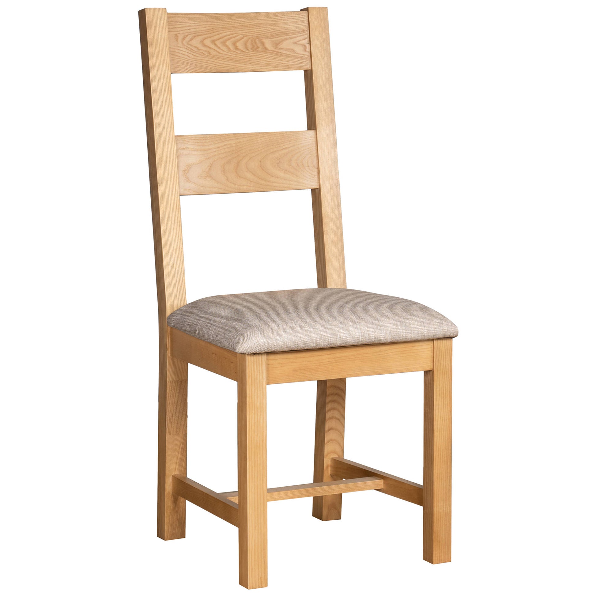Braemar Ladder Back Dining Chair Ash Beige Fabric