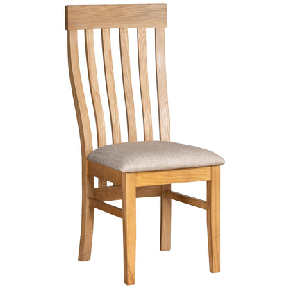 Braemar Waterfall Dining Chair Ash Beige Fabric