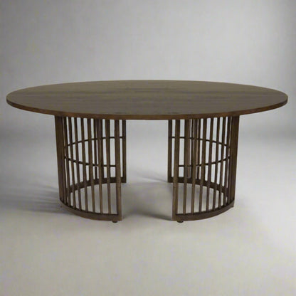 Chicago 6 Seater Oval Dining Table side view