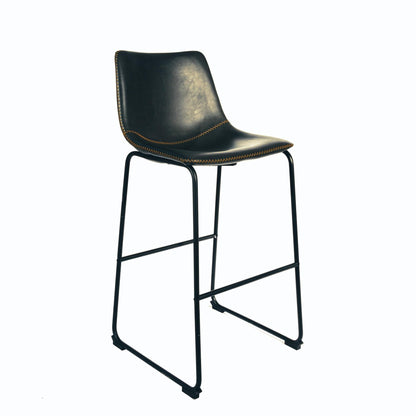 Cortona Bar Stool Vegan Leather Steel Grey