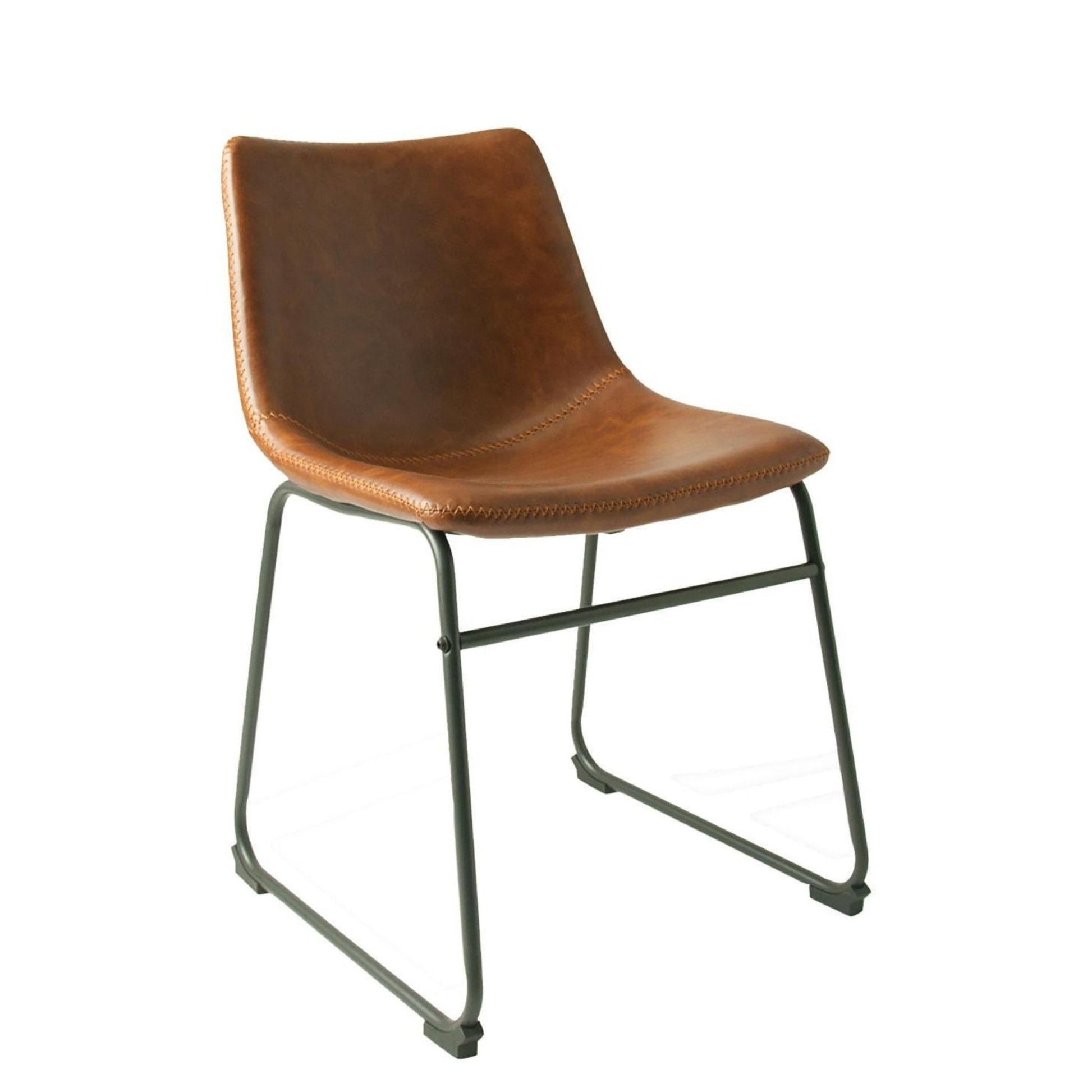 Cortona Dining Chair Vegan Leather Steel Tan