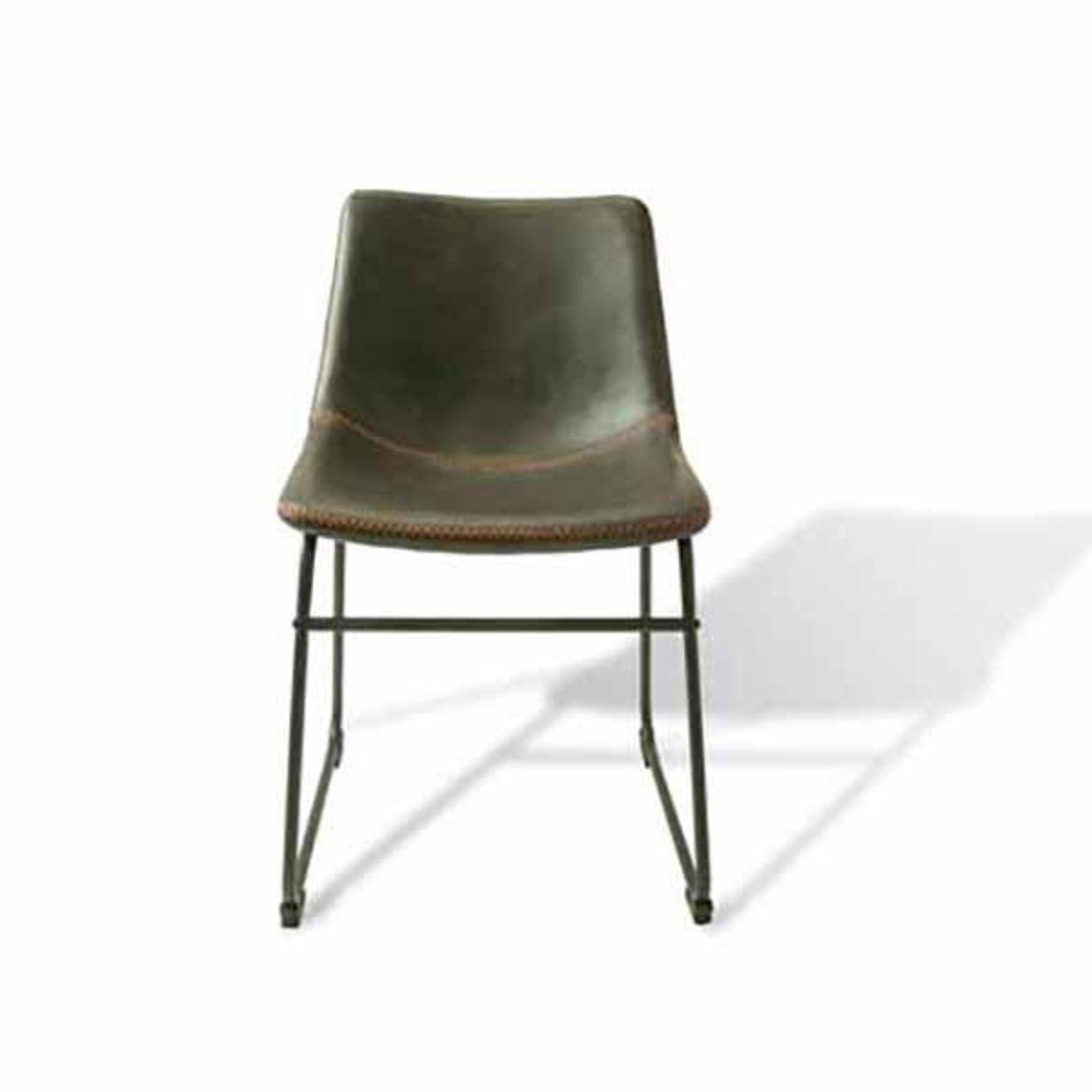 Cortona Dining Chair Vegan Leather Steel Grey front