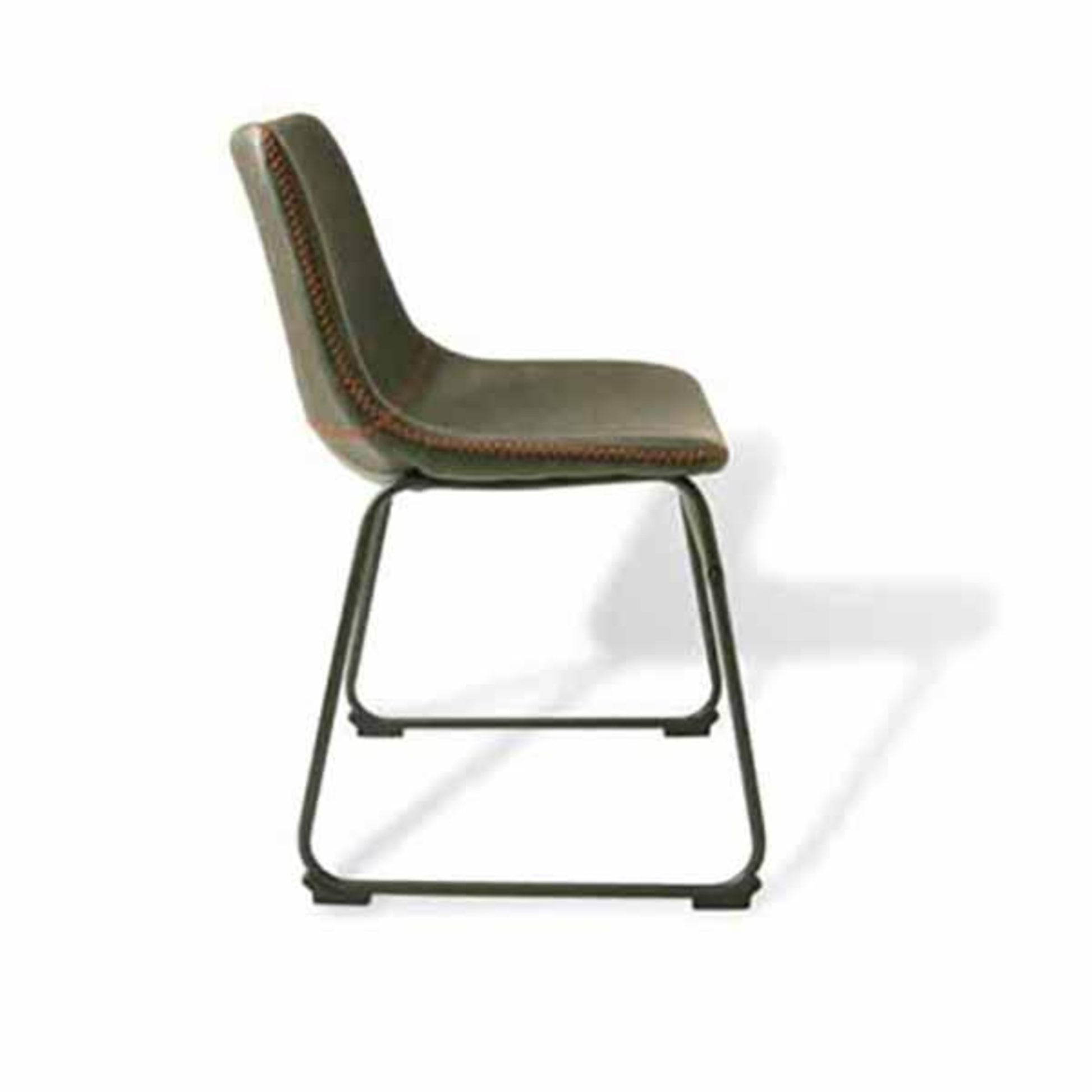 Cortona Dining Chair Vegan Leather Steel Grey side