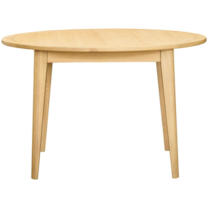 Farstad 4 Seater Round Dining Table Oak side