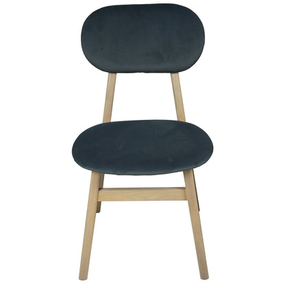Farstad Dining Chair Oak Dark Grey Fabric front