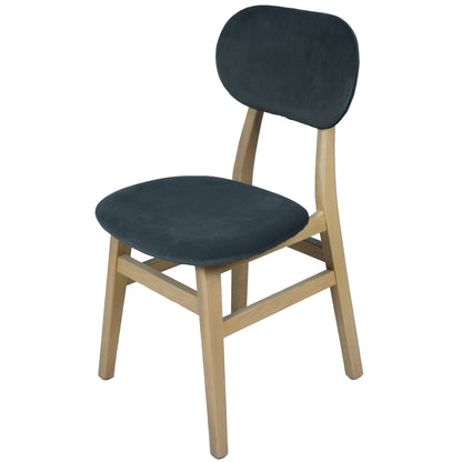 Farstad Dining Chair Oak Dark Grey Fabric