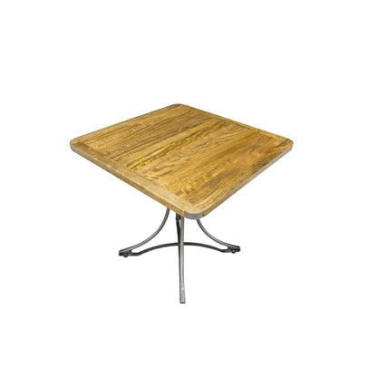 Hudson 2 Seater Square Space Saving Dining Table Mango Wood 80cm x 80cm above view