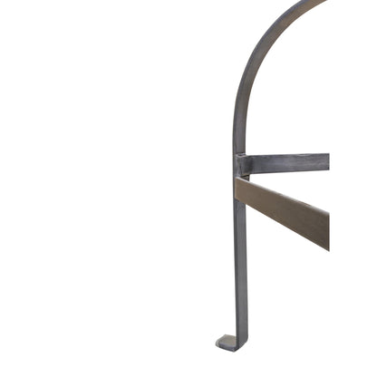 Hudson Height Adjustable Swivel Stool Mango Wood Steel base detail