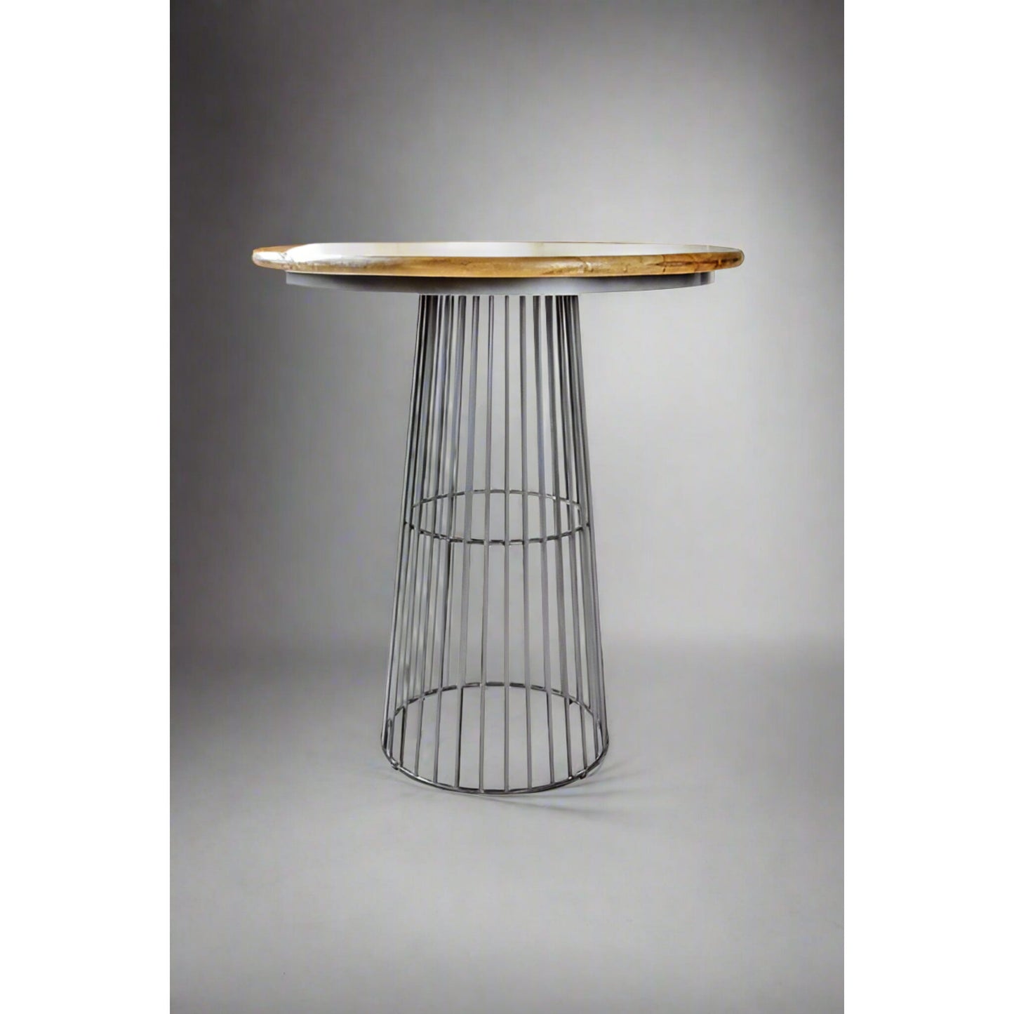 Hudson Round Birdcage High Top Bar Table in studio