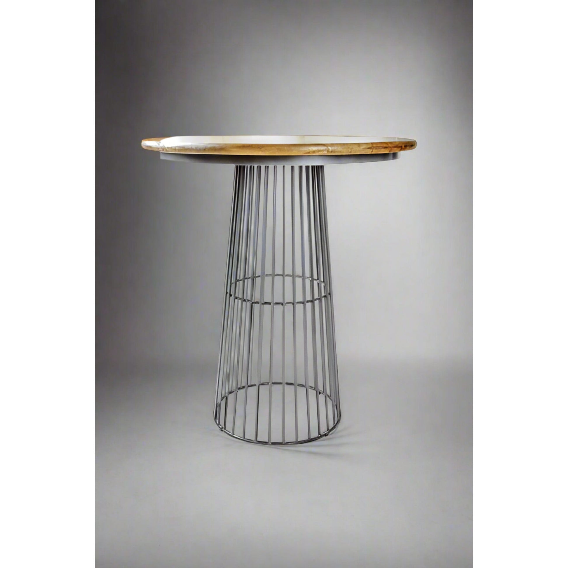 Hudson Round Birdcage High Top Bar Table in studio