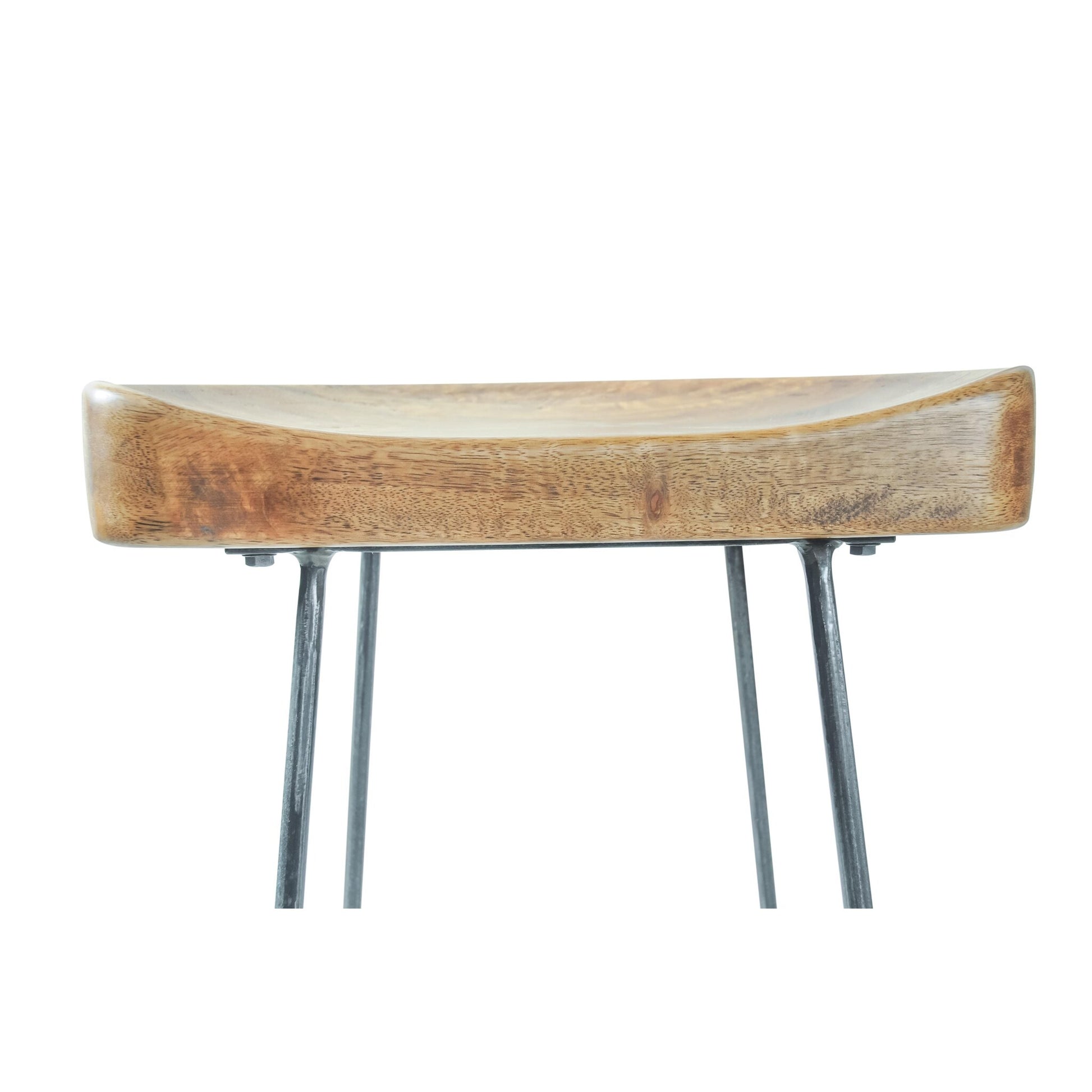 Hudson Tractor Seat Bar Stool Mango Wood Steel seat