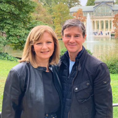 The founder Michael with is wife Julie in a beautiful park