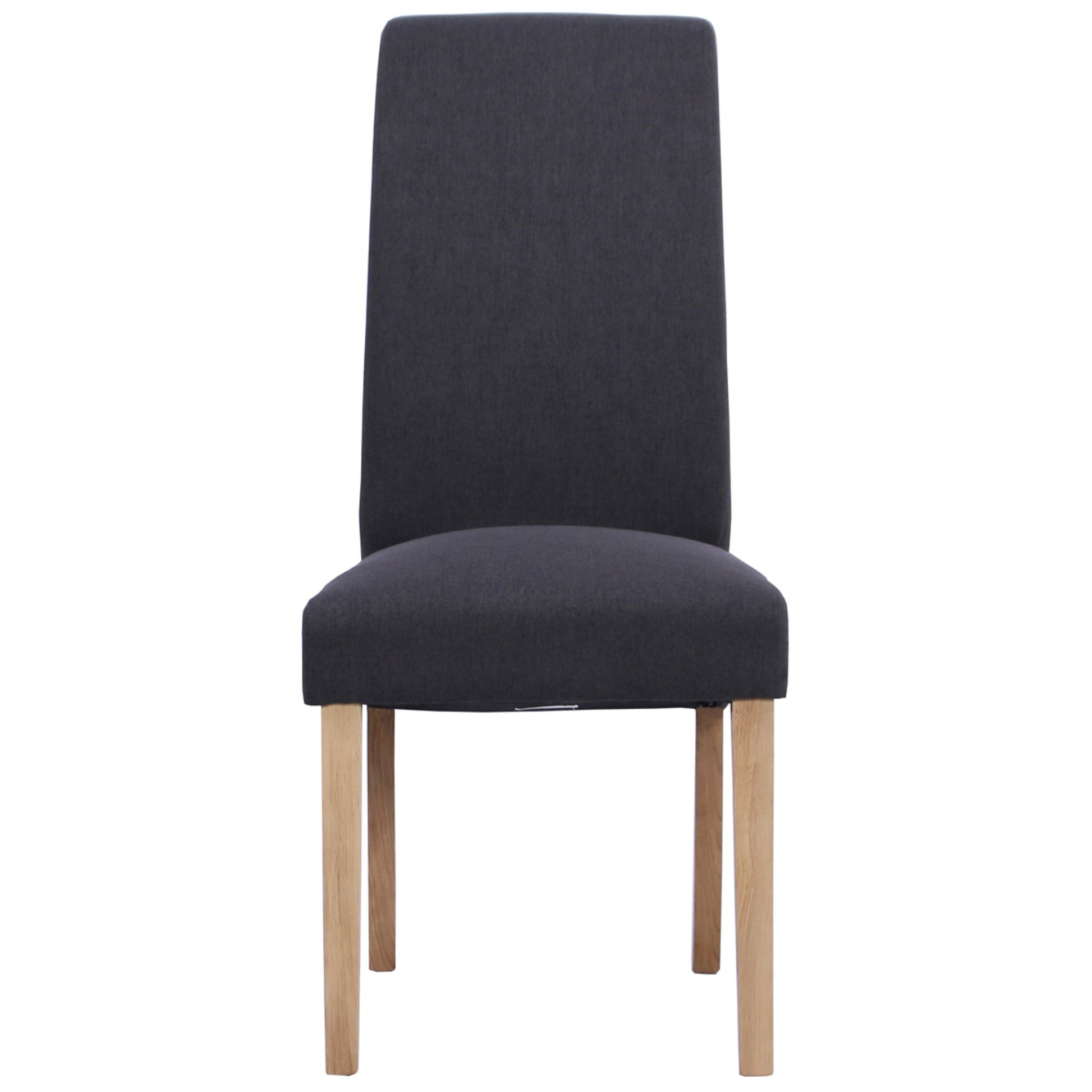 Inver Dining Chair Oak Dark Grey front