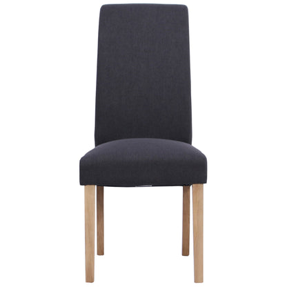 Inver Dining Chair Oak Dark Grey front