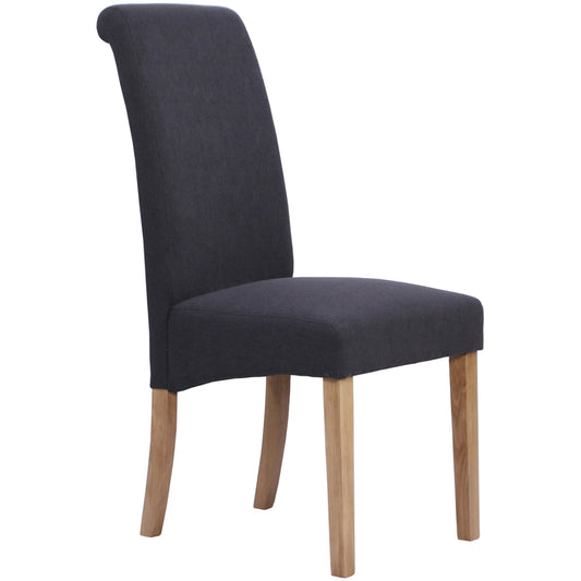 Inver Dining Chair Oak Dark Grey