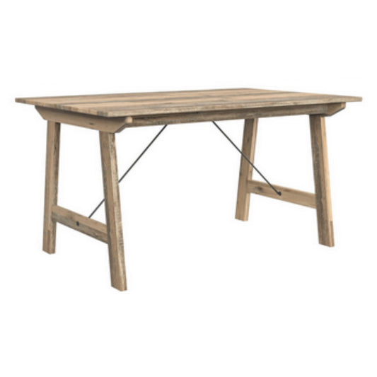 Keswick 4 Seater Dining Table Pine Steel