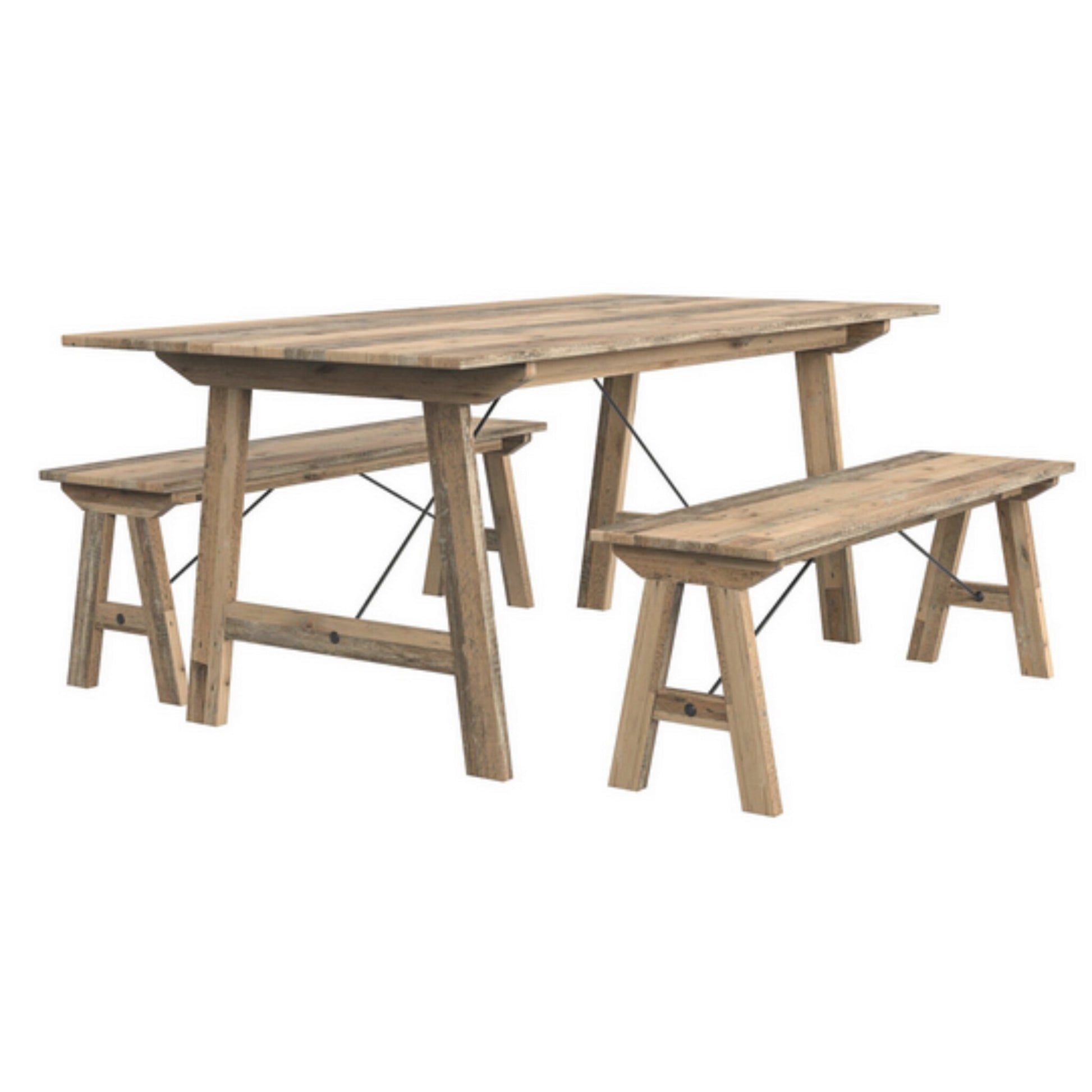 Keswick 6 Seater Dining Table Pine with Keswick 130cm Dining Bench