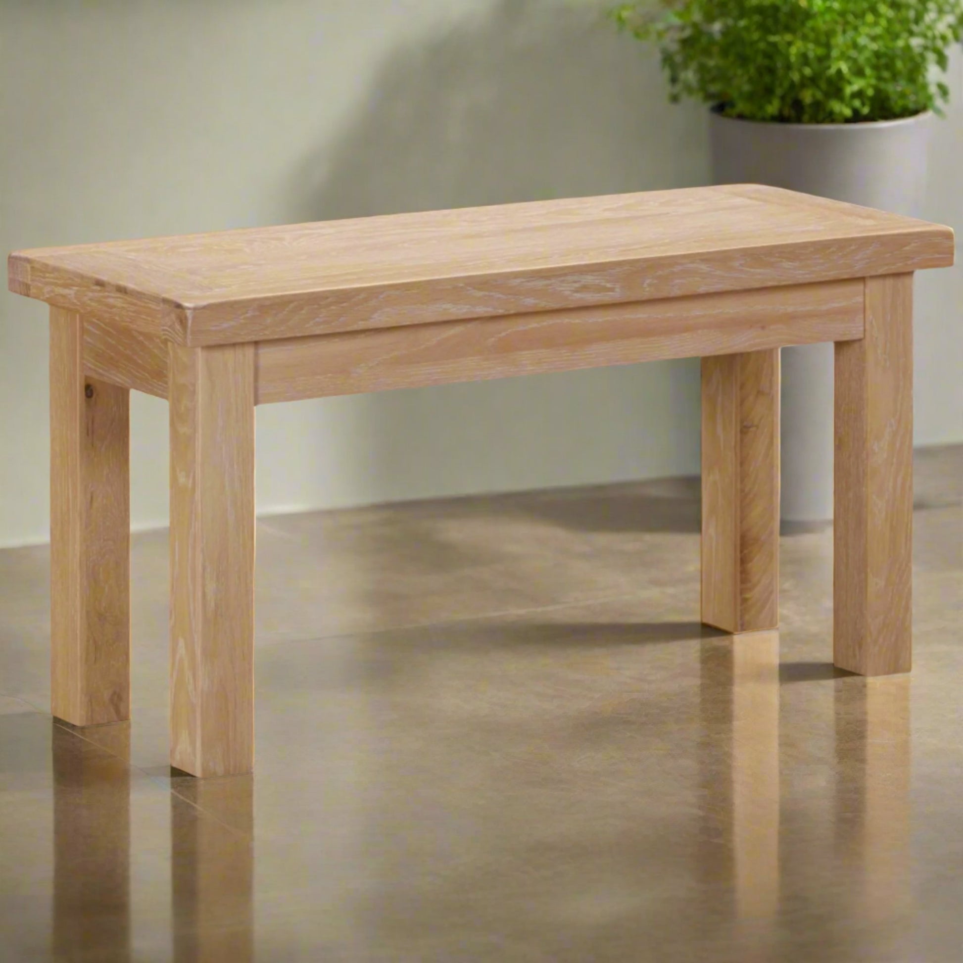 Killington 90cm Small Dining Bench Oak in studio