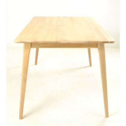 Malmo 6 Seater Dining Table Sungkai Wood Scandinavian style end view