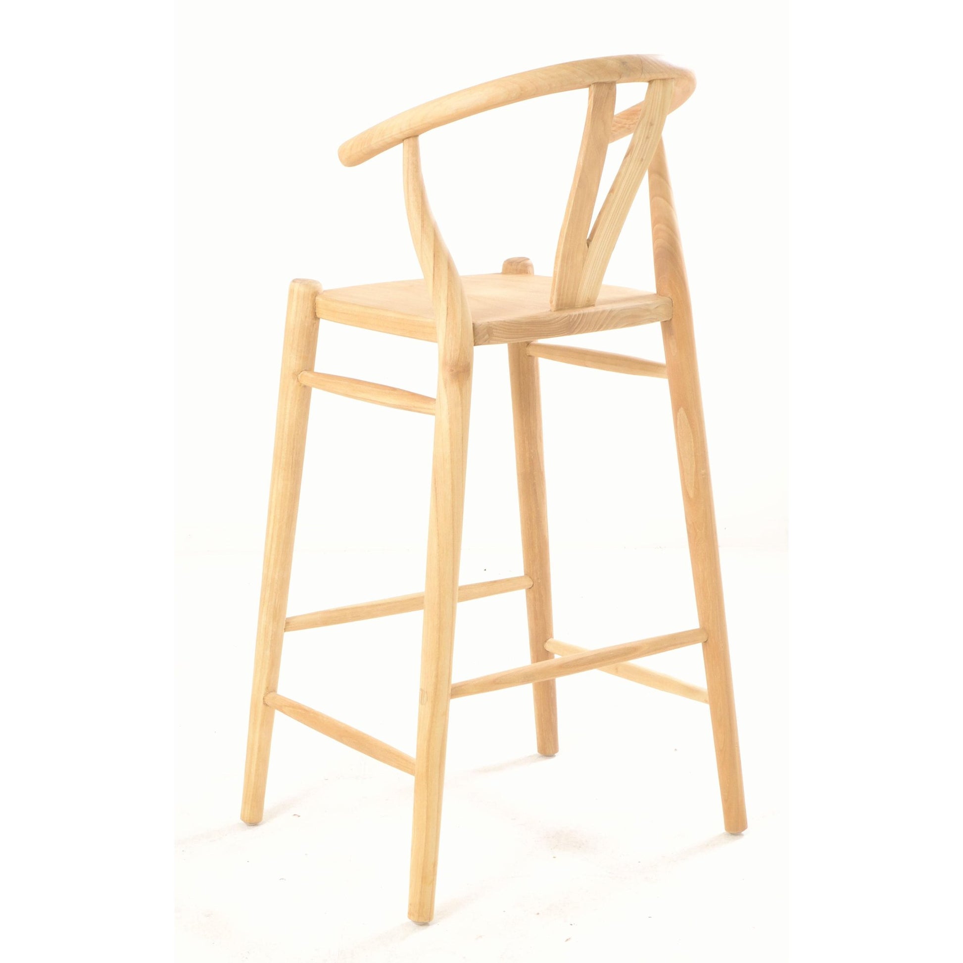 Malmo Wishbone Bar Stool Sungkai Wood Scandinavian style back