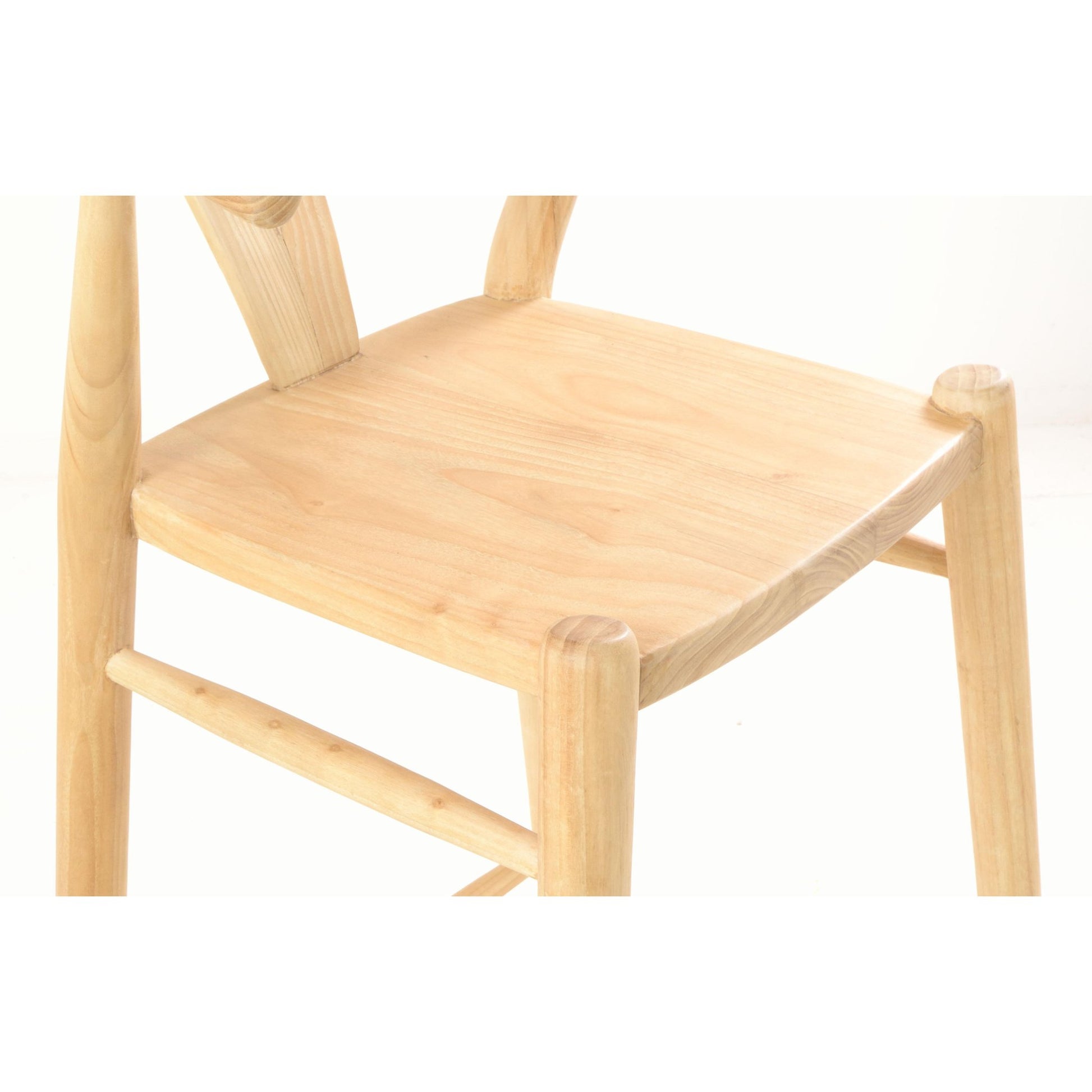 Malmo Wishbone Bar Stool Sungkai Wood Scandinavian style seat detail