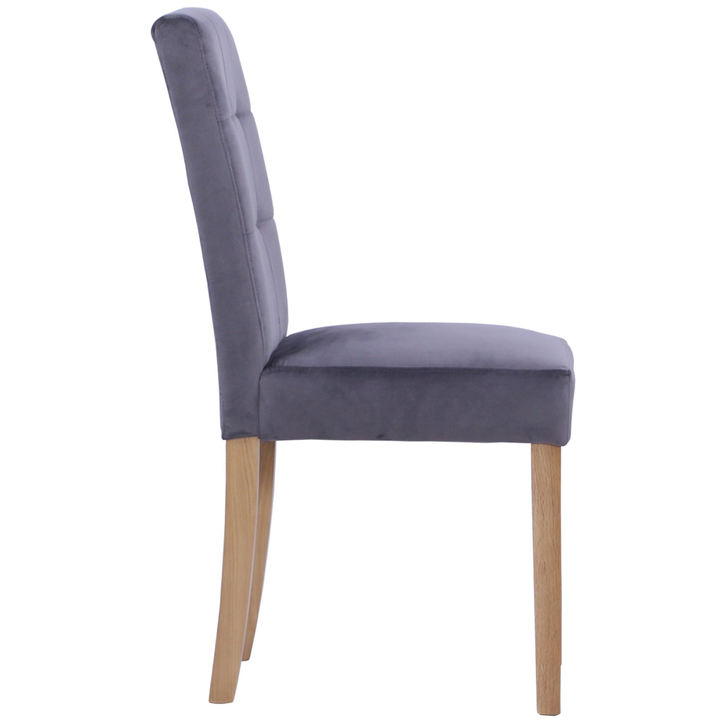 Mar Dining Chair Oak Graphite side view